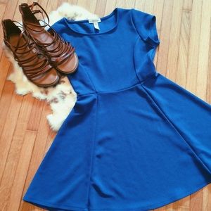 Textured Fit and Flare Dress